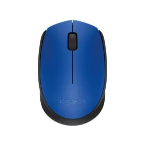   Egér, vezeték nélküli, optikai, közepes méret, USB, LOGITECH "M171", kék