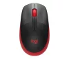 Egér, vezeték nélküli, optikai, USB, LOGITECH, "M190", piros