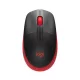 Egér, vezeték nélküli, optikai, USB, LOGITECH, "M190", piros