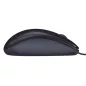   Egér, vezetékes, optikai, normál méret, USB, LOGITECH "M90", sötétszürke
