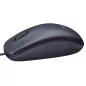   Egér, vezetékes, optikai, normál méret, USB, LOGITECH "M90", sötétszürke