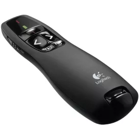   Prezentációs távirányító, lézermutatóval, vezeték nélküli, LOGITECH "R400"