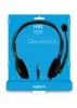 Fejhallgató, mikrofonnal, vezetékes, LOGITECH "H111", fekete