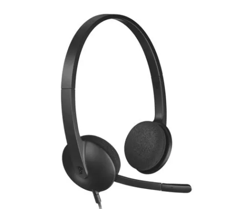 Fejhallgató, mikrofonnal, USB csatlakozás, LOGITECH "H340"