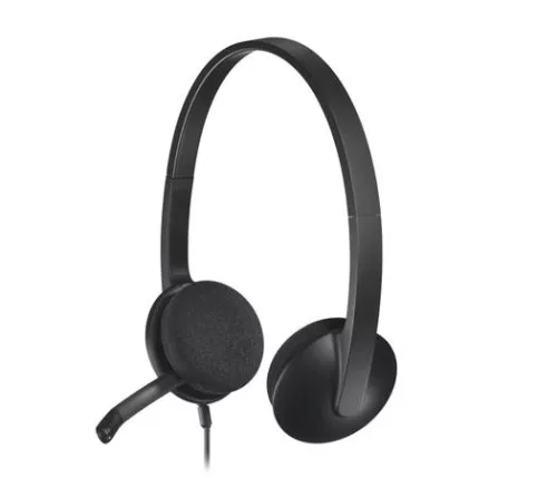 Fejhallgató, mikrofonnal, USB csatlakozás, LOGITECH "H340"