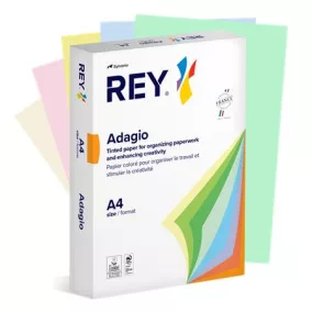   Másolópapír, színes, A4, 80 g, 5x100 lap, REY "Adagio", pasztell mix