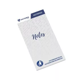 Jegyzettömb, 65x130 mm, 5x50 lap, sima, VICTORIA OFFICE
