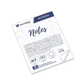 Jegyzettömb, A7, 5x50 lap, sima, VICTORIA OFFICE