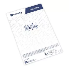   Jegyzettömb, A4, 5x50 lap, négyzetrácsos, VICTORIA OFFICE, fehér
