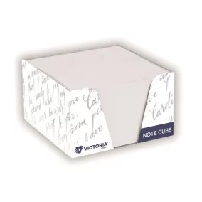 Kockatömb adagolóval, 85x85x50 mm, VICTORIA OFFICE
