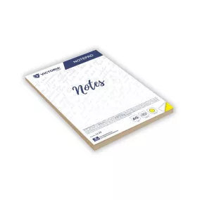 Jegyzettömb, A5, 5x50 lap, vonalas, VICTORIA OFFICE, sárga