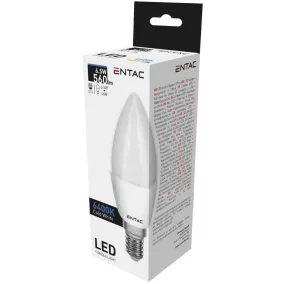 Entac LED Candle E14 6,5W CW 6400K