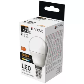 Entac LED Mini Globe E14 4W NW 4000K