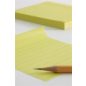   Öntapadó jegyzettömb, vonalas, 100x150 mm, 100 lap, APLI "Classic", sárga