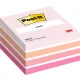 Öntapadó jegyzettömb, 76x76 mm, 450 lap, 3M POSTIT, aquarell pink