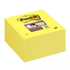   Öntapadó jegyzettömb, 76x76 mm, 350 lap, 3M POSTIT "Super Sticky", sárga
