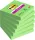 Öntapadó jegyzettömb, 76x76 mm, 6x90 lap, 3M POSTIT "Super Sticky", zöld