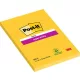 Öntapadó jegyzettömb, 102x152 mm, 90 lap, vonalas, 3M POSTIT "Super Sticky", sárga