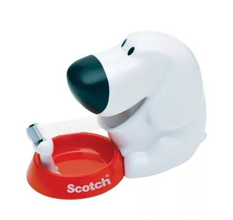 Ragasztószalag-adagoló, asztali, feltöltött, 3M SCOTCH "C31", kutya