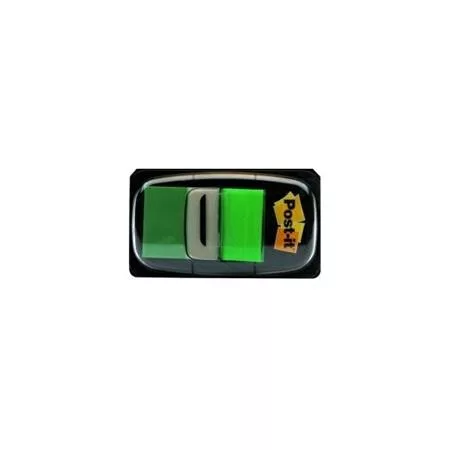 Jelölőcímke, műanyag, 50 lap, 25x43 mm, 3M POSTIT, zöld