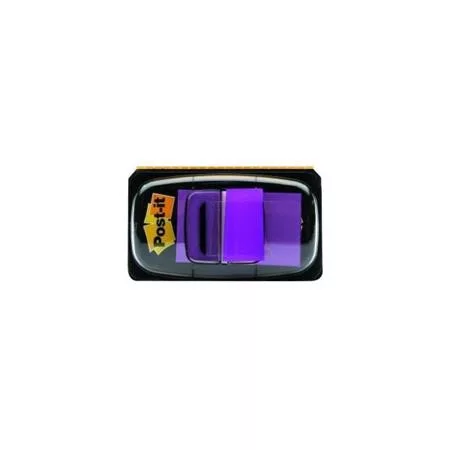 Jelölőcímke, műanyag, 50 lap, 25x43 mm, 3M POSTIT, lila