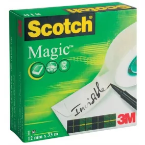   Ragasztószalag, 12 mm x 33 m, 3M SCOTCH "Magic Tape 810"
