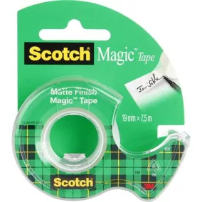   Ragasztószalag, adagolón, kézi, 19 mm x 7,5 m, 3M SCOTCH "Magic Tape 810"