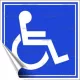 Információs matrica, 10x10 cm, rokkant piktogram