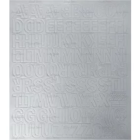 Öntapadós matrica, 2 cm-es, betűlap, fehér