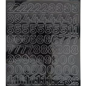 Öntapadós matrica, 2 cm-es, számlap, fekete