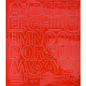 Öntapadós matrica, 3 cm-es, betűlap, piros