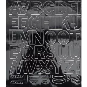 Öntapadós matrica, 3 cm-es, betűlap, fekete