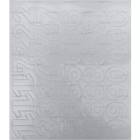 Öntapadós matrica, 3 cm-es, számlap, fehér