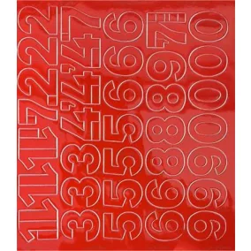 Öntapadós matrica, 3 cm-es, számlap, piros