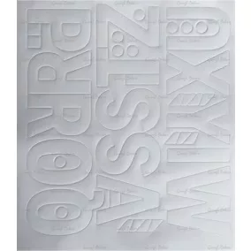   Öntapadós matrica, 5 cm-es, betűlap, ABC második fele, fehér