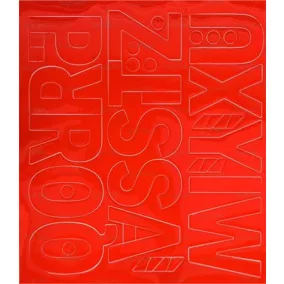   Öntapadós matrica, 5 cm-es, betűlap, ABC második fele, piros