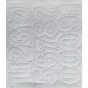 Öntapadós matrica, 5 cm-es, számlap, fehér