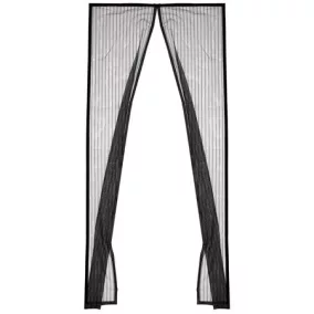 Szúnyogháló, mágneses, ajtóra, 90x210 cm, HOME, fekete