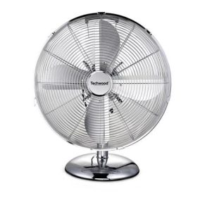 Asztali ventilátor, 30 cm, 45 W, TECHWOOD, króm