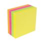   Öntapadó jegyzettömb, 75x75 mm, 400 lap, VICTORIA OFFICE, neon