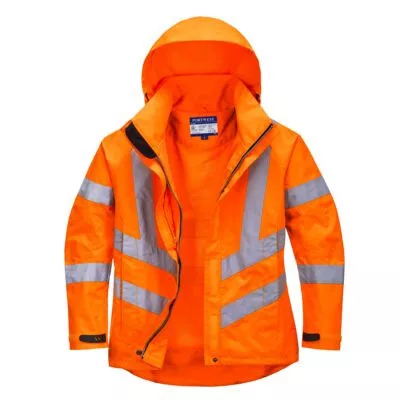 Női jól láthatósági lélegző esőkabát