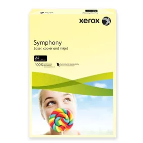   Másolópapír, színes, A4, 80 g, XEROX "Symphony", világossárga (pasztell)