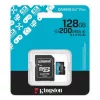 Memóriakártya, microSDXC, 128GB, C10/UHS-I/U3/V30/A2, Gen4, adapter, KINGSTON "Canvas Go! Plus"
