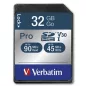   Memóriakártya, SDHC, 32GB, CL10/U3, 90/45MB/sec, VERBATIM "PRO"