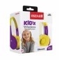   Fejhallgató, gyerek méret, vezeték nélküli, Bluetooth, mikrofonnal, MAXELL "HP-BT350", lila-sárga