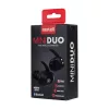 Fülhallgató, vezeték nélküli, Bluetooth 5.0, mikrofonnal, MAXELL "Mini Duo", fekete