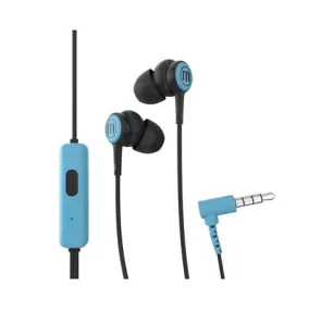   Fülhallgató, mikrofonnal, MAXELL "Tips", kék-fekete