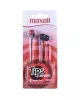 Fülhallgató, mikrofonnal, MAXELL "Tips", piros-fekete