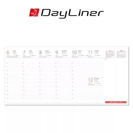Naptár, asztali, álló, DAYLINER, "Oktáv"