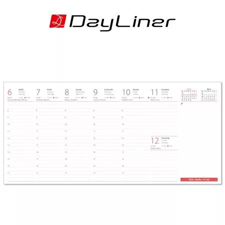 Naptár, asztali, fekvő, DAYLINER, "Oktáv"